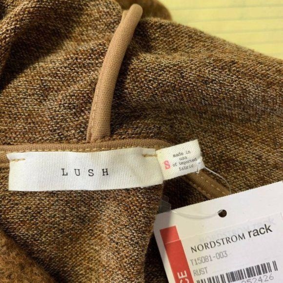LUSH Brown Melange Long Sleeve Hooded Sweater - Picture 9 of 10